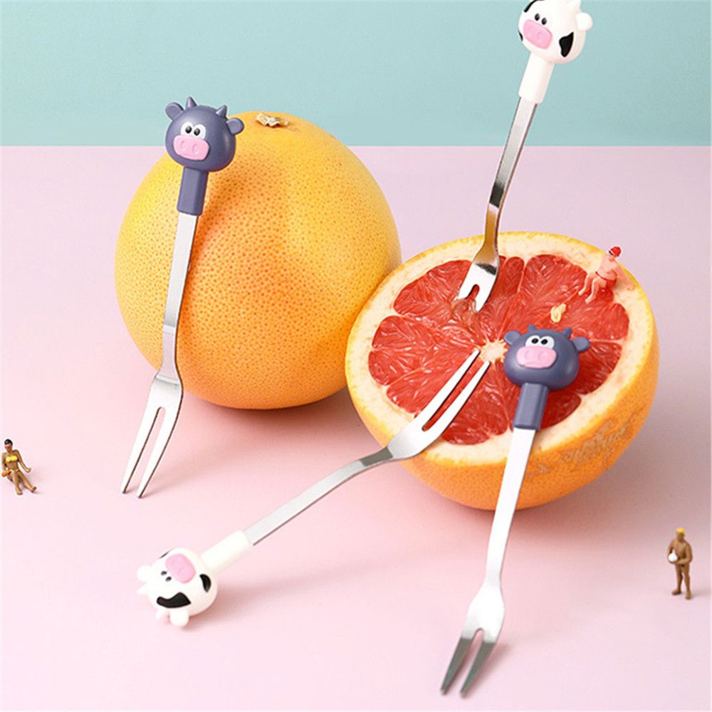 Cartoon Style Fork's With Holder (6pcs forks set)