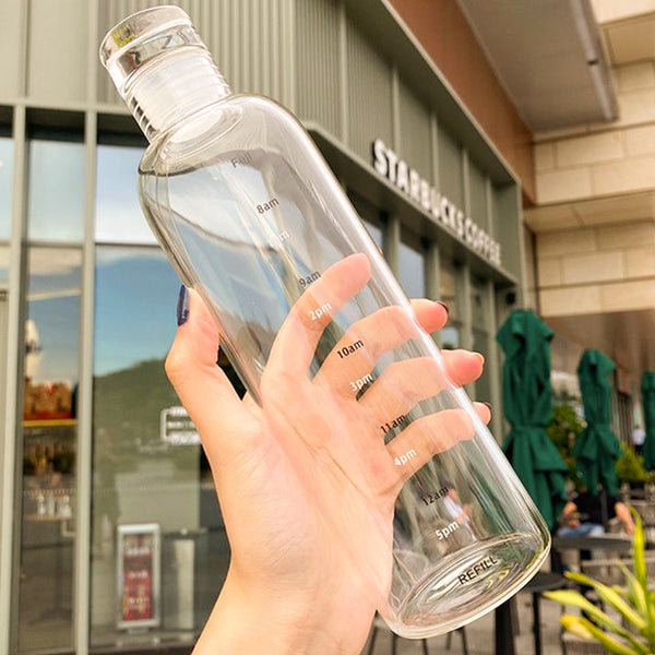 High quality glass water bottle