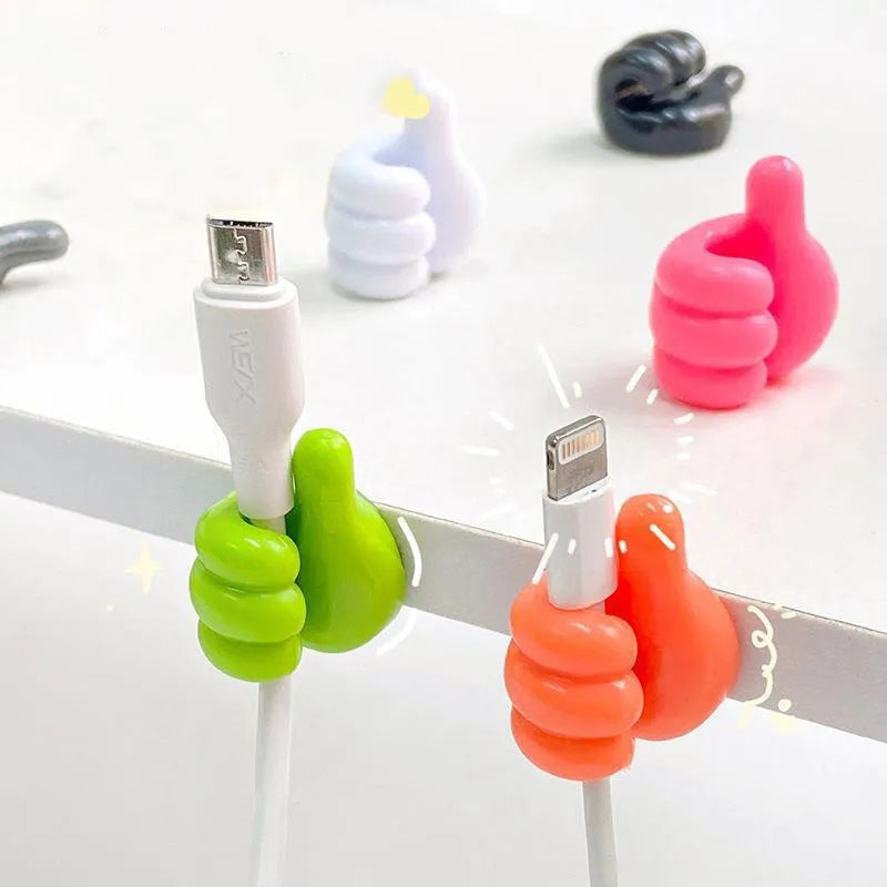 Pack of 10 pieces Thumb mini cable organizer silicon USB cable management multi purpose thumb holder