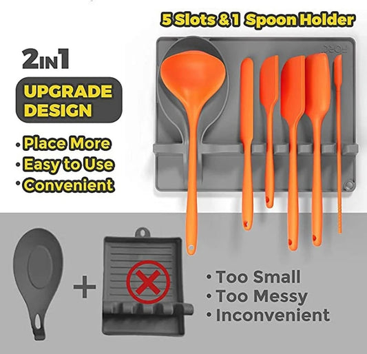 2In1 Multifunctional Silicone Spoon Holder