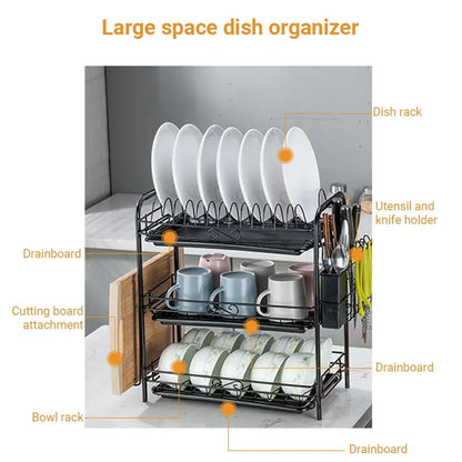 3 Tier Dish Drying Rack