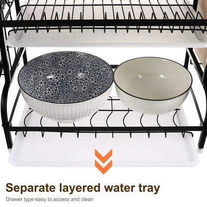 2 and 3 tier dish drying rack