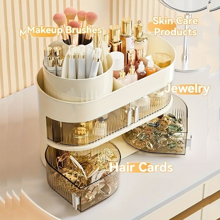 Large Capacity Desktop Cosmetics And Jewellery Organizer