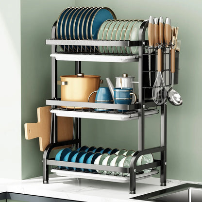 2 and 3 tier dish drying rack