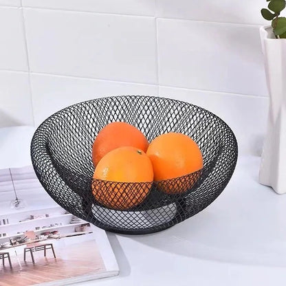 Double Wall Metal Fruit Bowl Basket