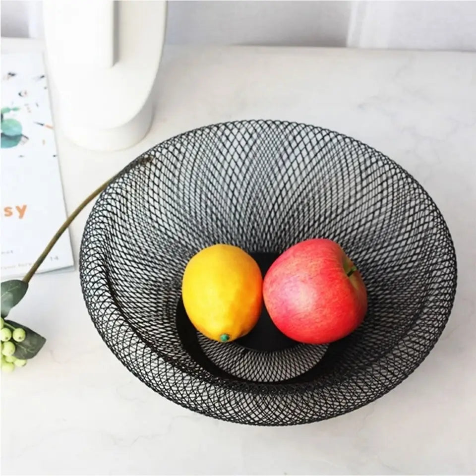 Double Wall Metal Fruit Bowl Basket