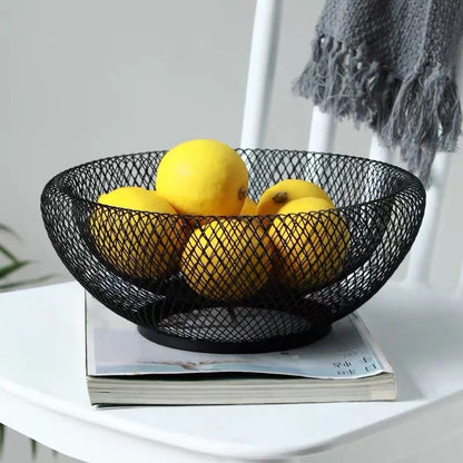 Double Wall Metal Fruit Bowl Basket