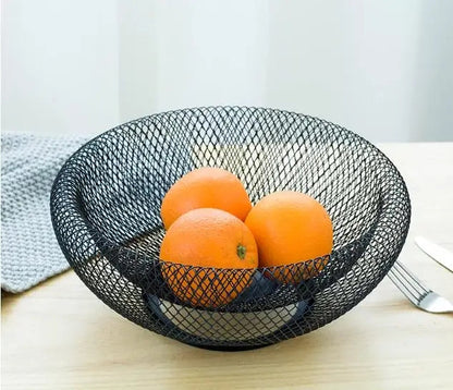 Double Wall Metal Fruit Bowl Basket