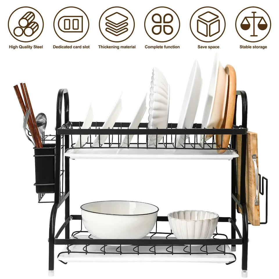 2 and 3 tier dish drying rack