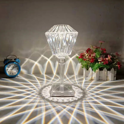 Crystal Rose Diamond Table Lamp