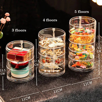 Multi Purpose layer jewellery organizer - Acrylic rotating organizer