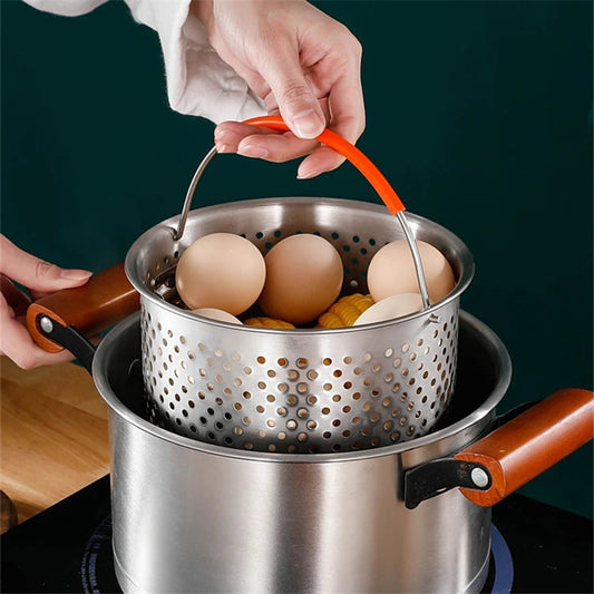 Stainless Steel Steamer And Frying Basket.