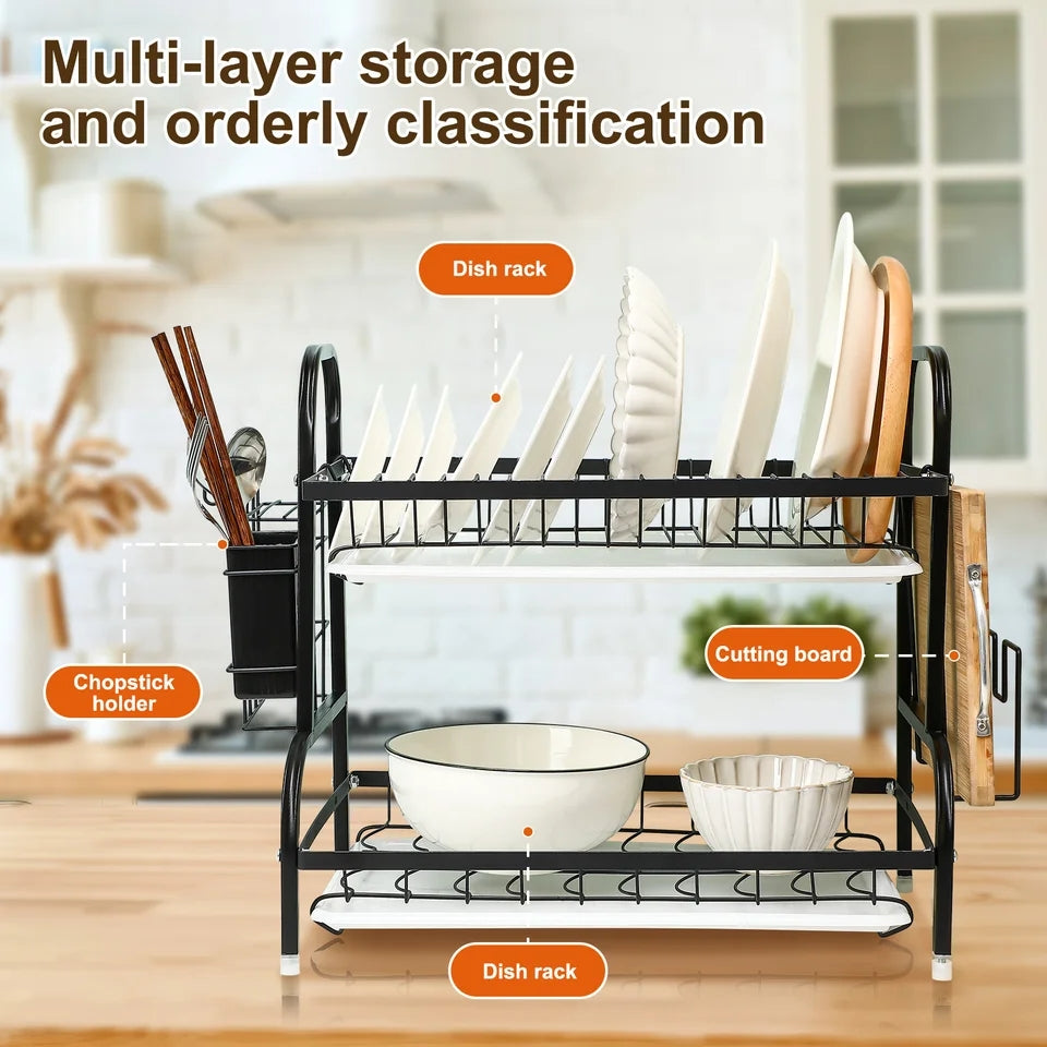 2 and 3 tier dish drying rack