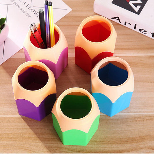 Unique pen and pencil holder