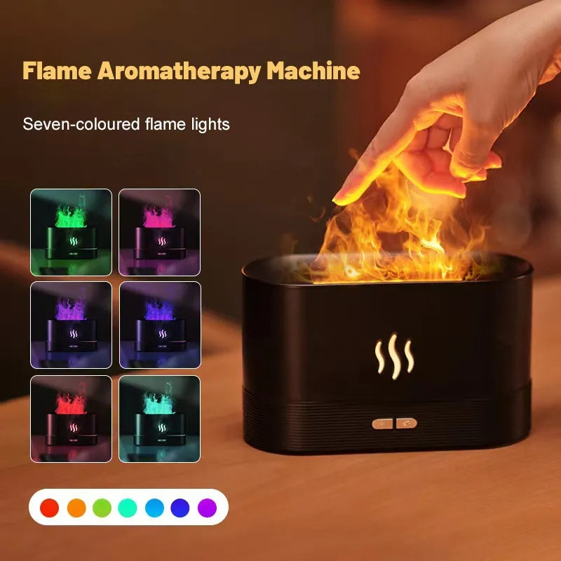 Flame Humidifier and Aroma Diffuser With RGB colors