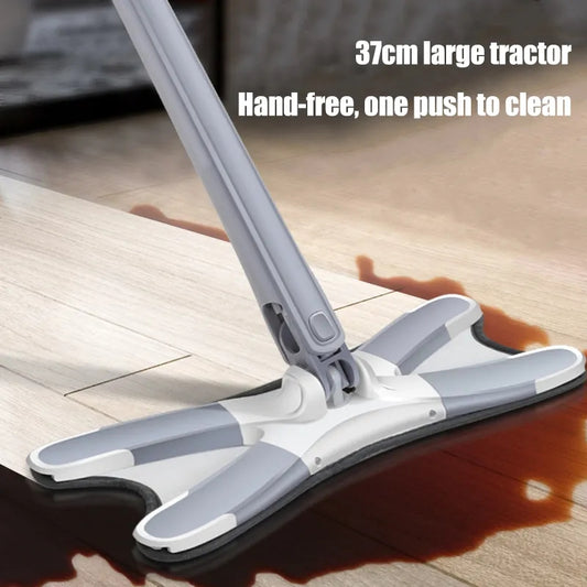 360 degree flat floor mop X type squeeze mop