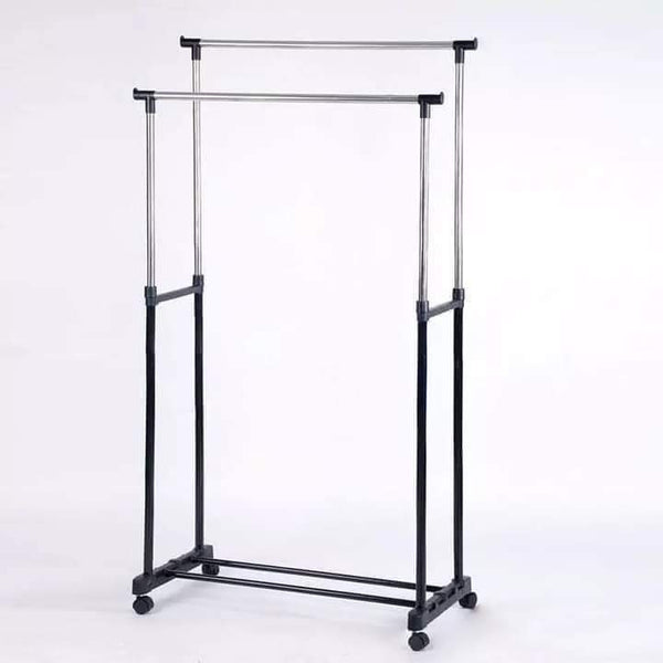 Double hanging clothing stand pole