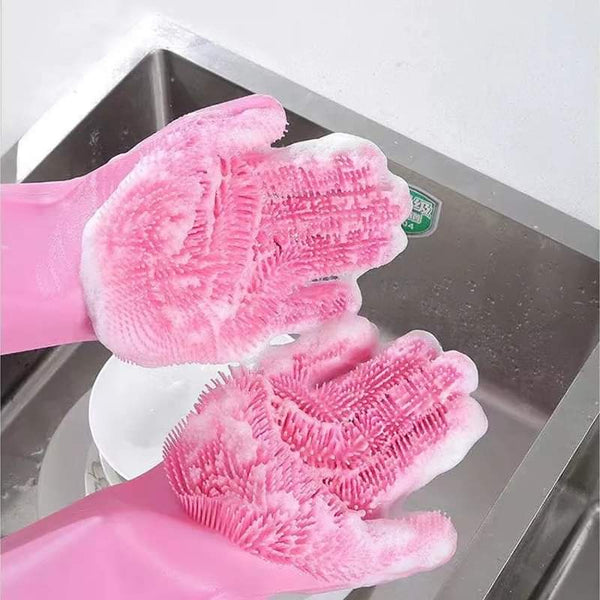 Silicon washing gloves