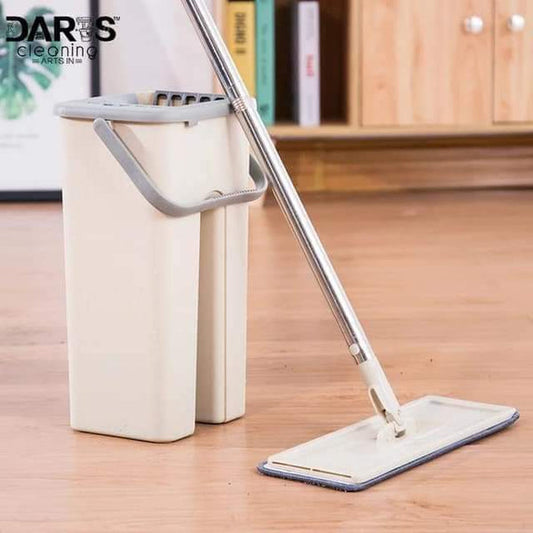 Flat mop with bucket in box packing