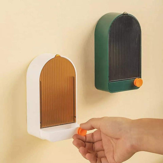 Wall mounted dust proof soap holder