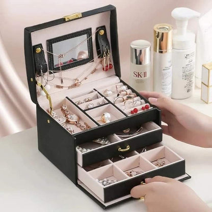 Three layer jwellery organizer